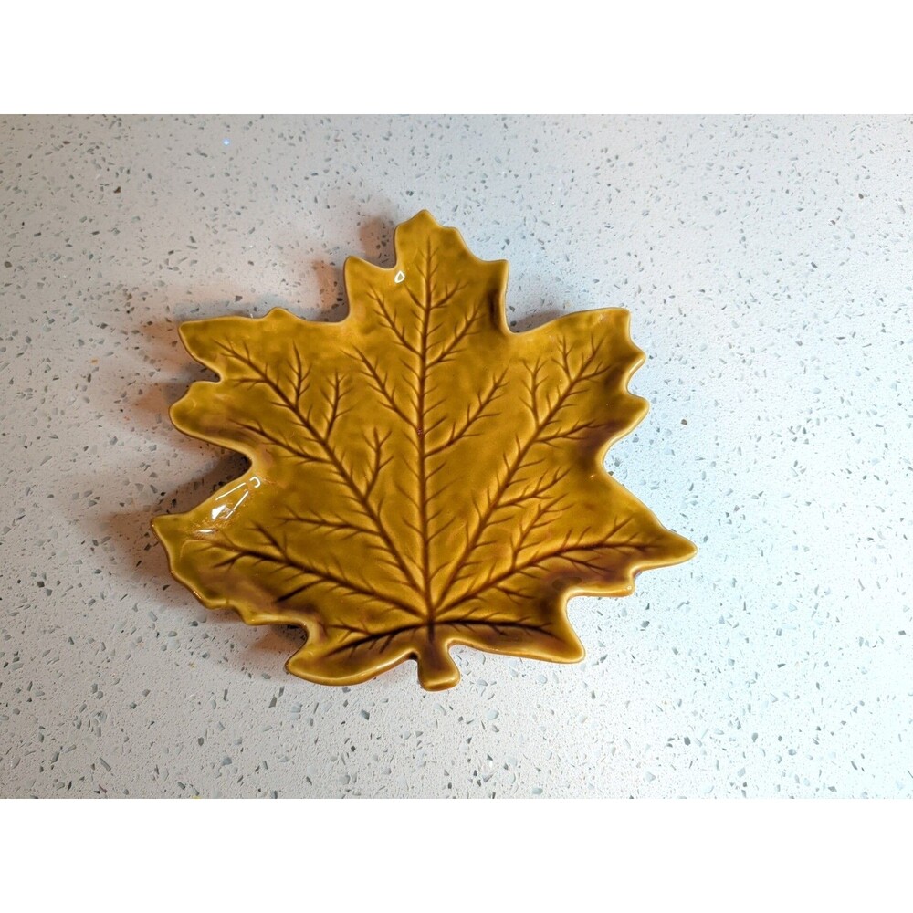 Sur La Table Ceramic Maple Leaf Fall Autumn Decor Trinket Dish